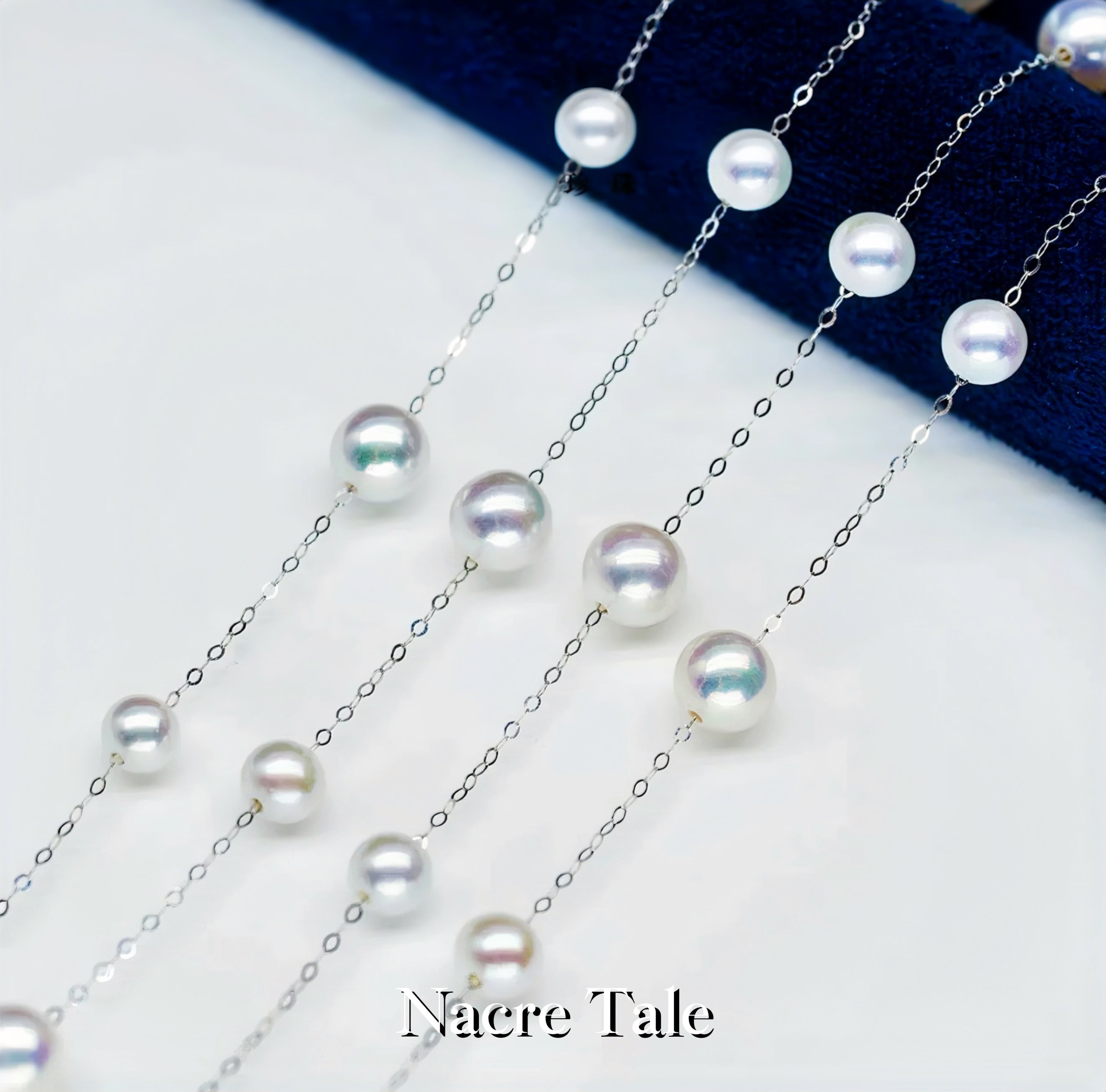Nacre Tale Delicate Pearl Bracelet - Sterling Silver with Medium Cultured Pearls