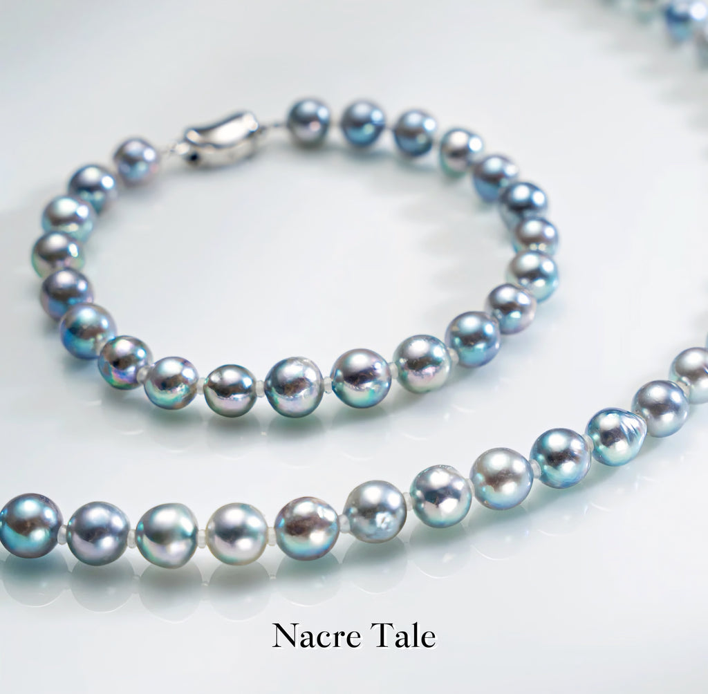 Nacre Tale Elegant Gray Pearl Multi-Strand Bracelet - Sterling Silver with Cultured Pearls