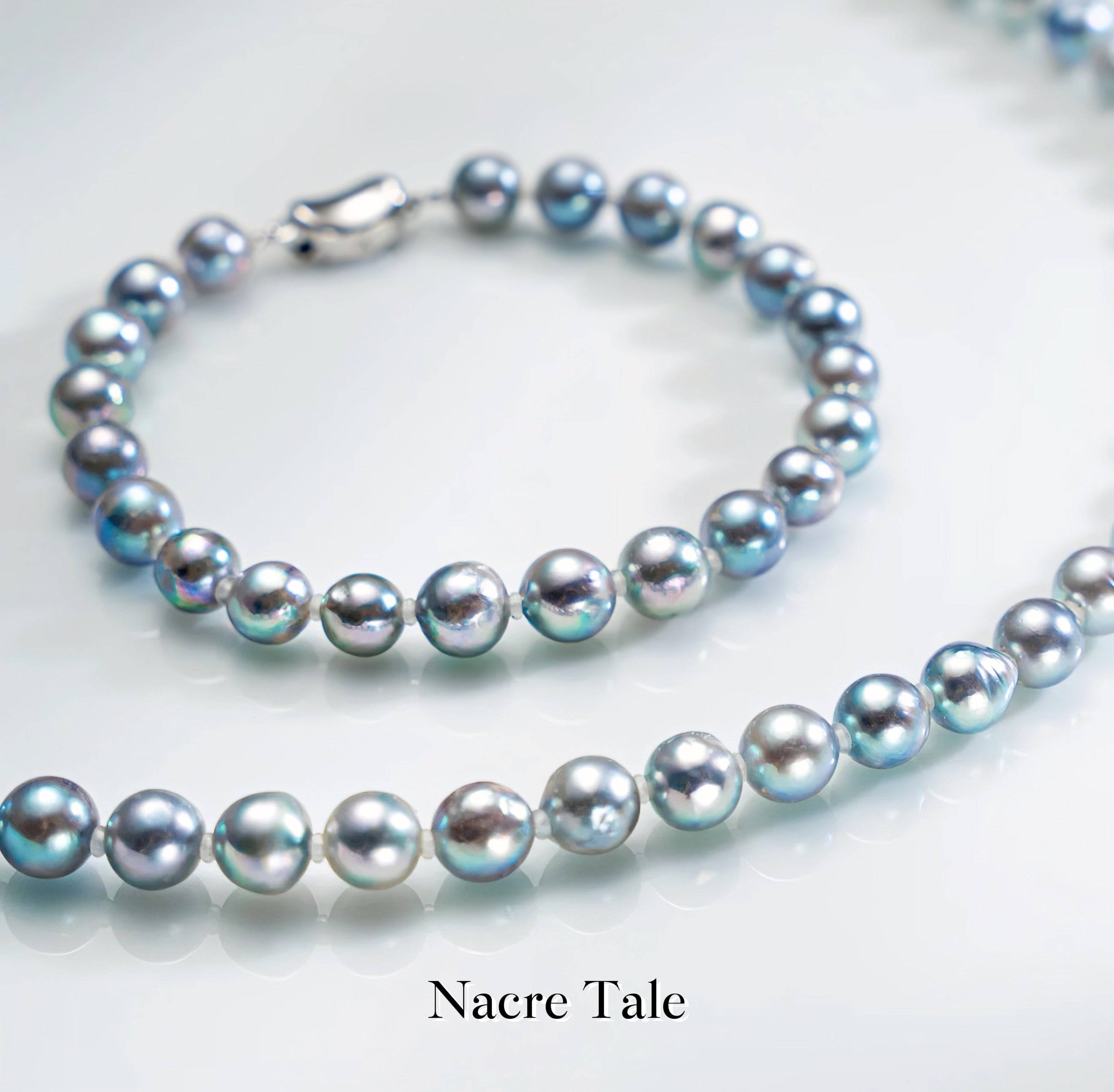 Nacre Tale Elegant Gray Pearl Multi-Strand Bracelet - Sterling Silver with Cultured Pearls
