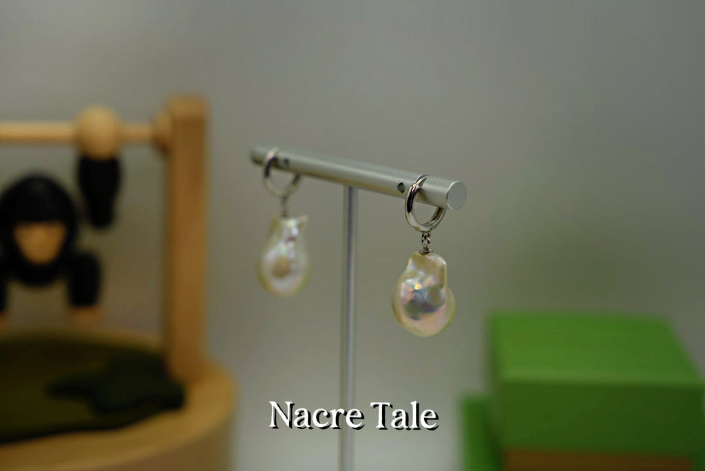 Organic Baroque Pearl Drop Earrings – Unique Ethereal Statement Jewelry by Nacre Tale