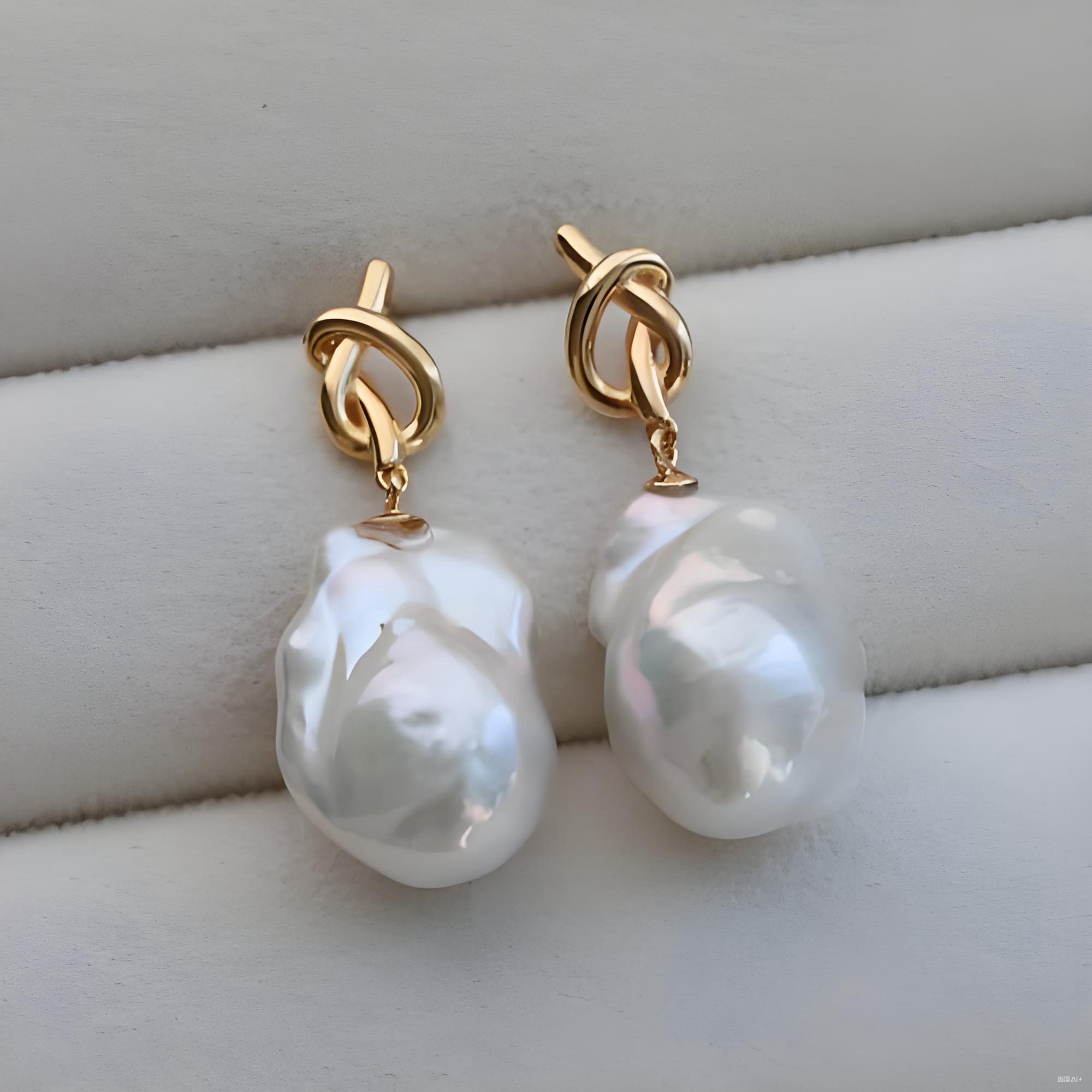 unique golden and silver pearls for earrings