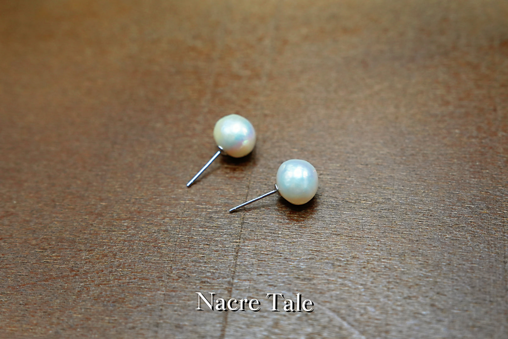 Nacre Tale Simple Pearl Stud Earrings - Natural 6mm Pearls with Silver Posts