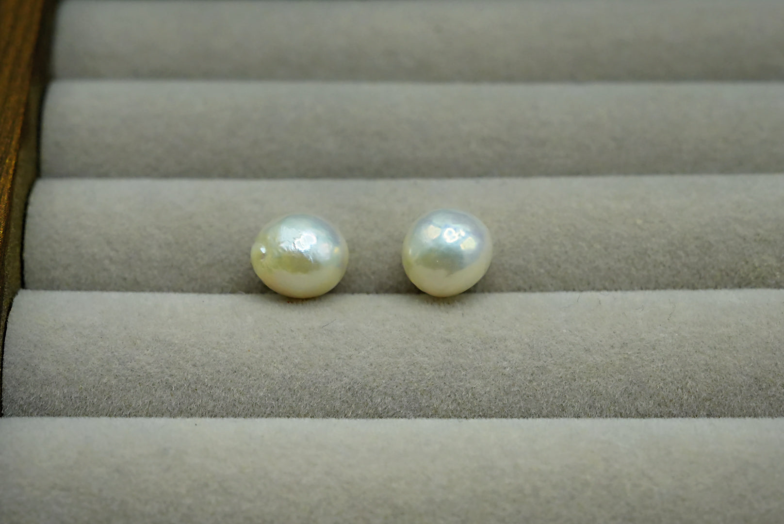 Nacre Tale Simple Pearl Stud Earrings - Natural 6mm Pearls with Silver Posts