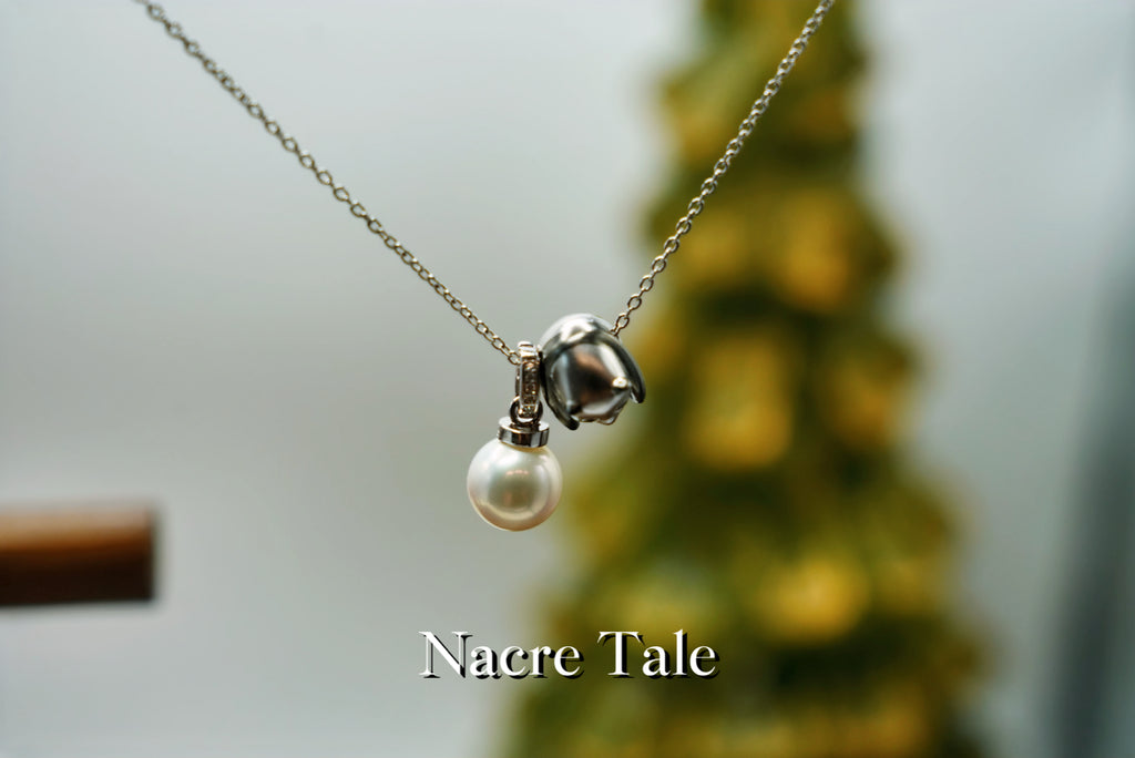 Nacre Tale Panda & Pearl Charm Necklace - Sterling Silver with Freshwater Pearl