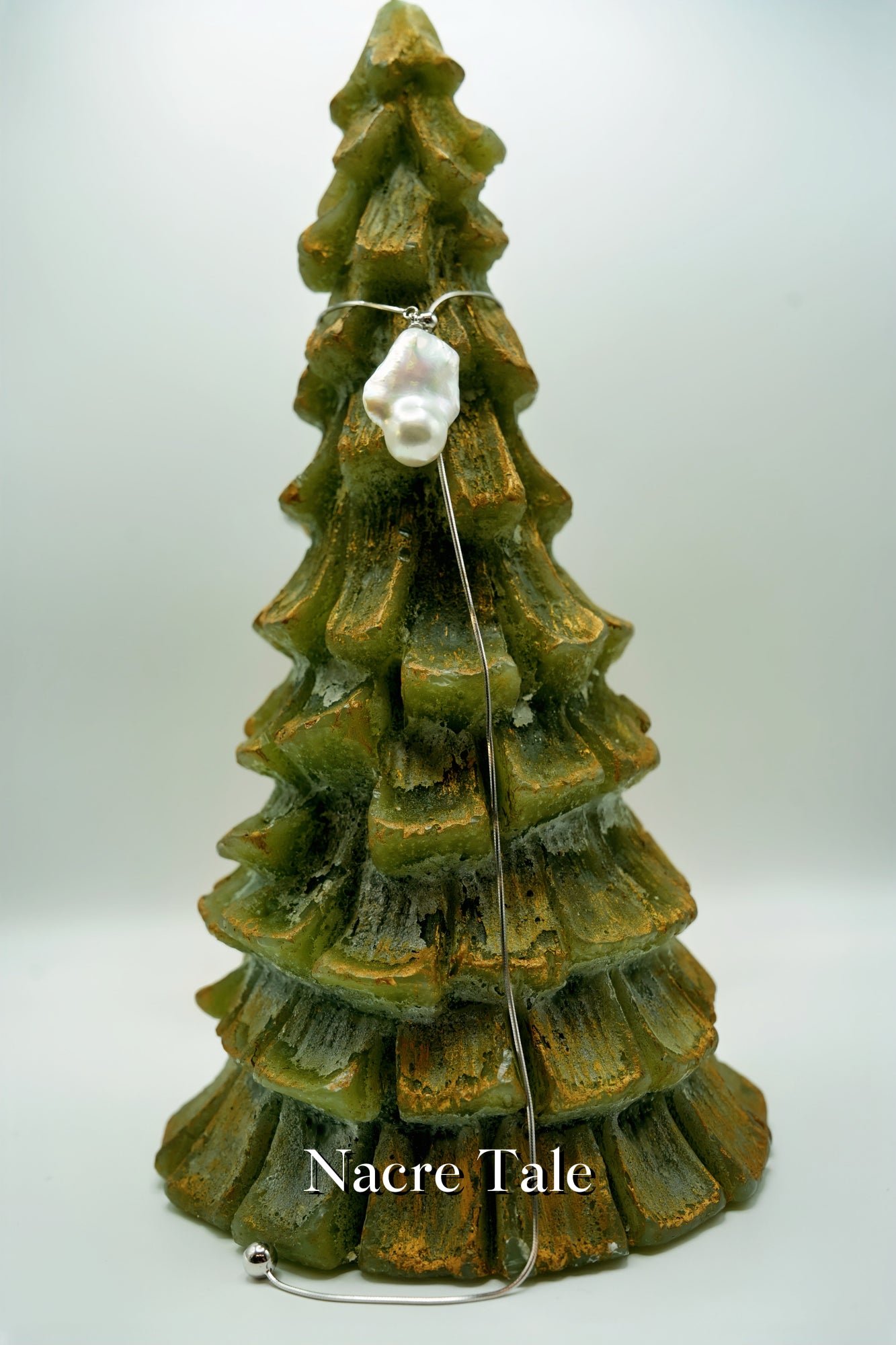 Nacre Tale Baroque Pearl Pendant Necklace - Sterling Silver with Natural Irregular Pearl